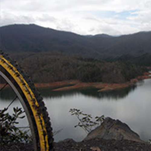 Biking along the river